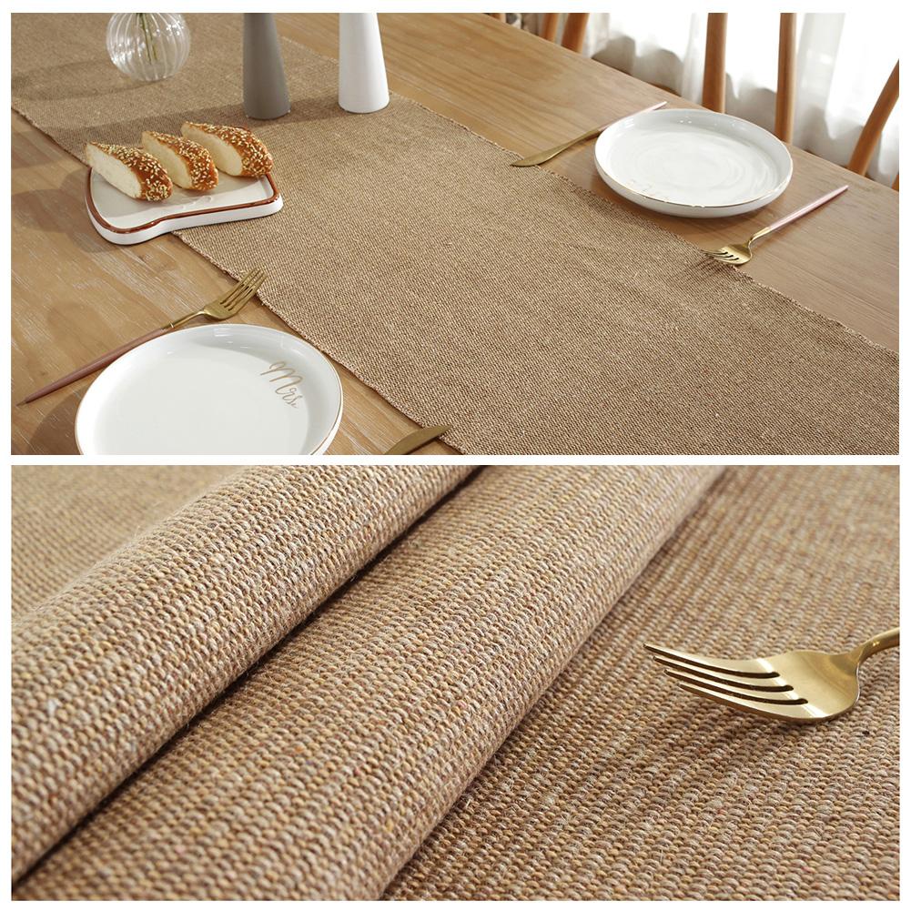 Vintage Woven Cotton Linen Table Runner Country Wedding Party Decoration Home Textiles For Christmas Home Table Runners
