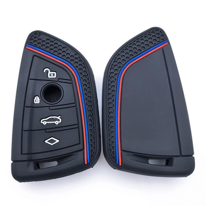 Silikon Fernbedienung Auto Schlüsselhülle Schlüsselanhänger Schlüsseletui für BMW X1 X3 X4 X5 X6 Serie 1 2 3 5 7 G20 G02 G05 G31 G23 F34 F15 F40 IX3