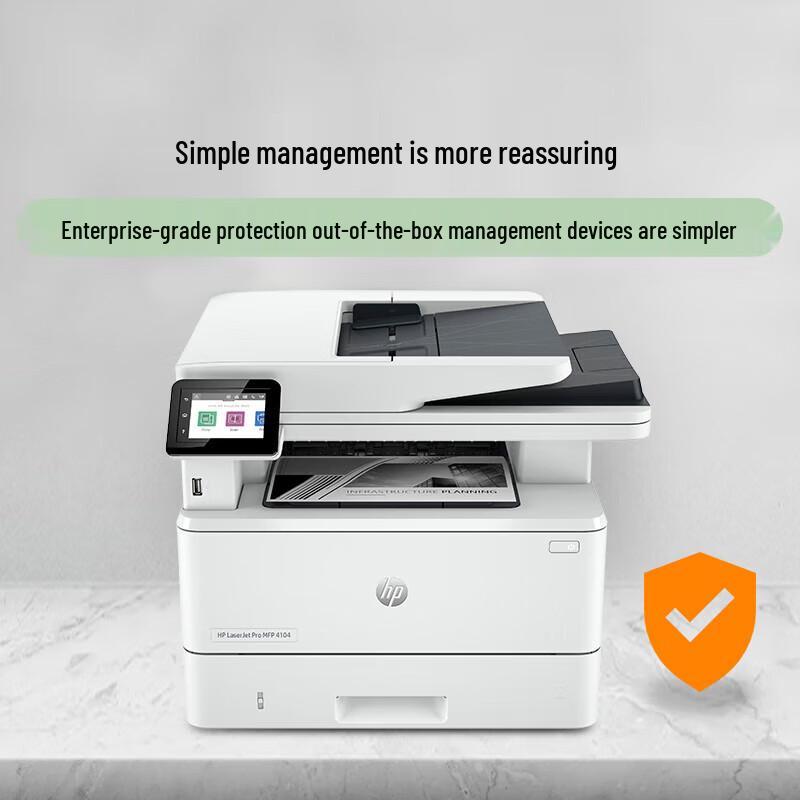 HP 4104fdw A4 Black and White Laser MFP Printer CN plug (adapter included)