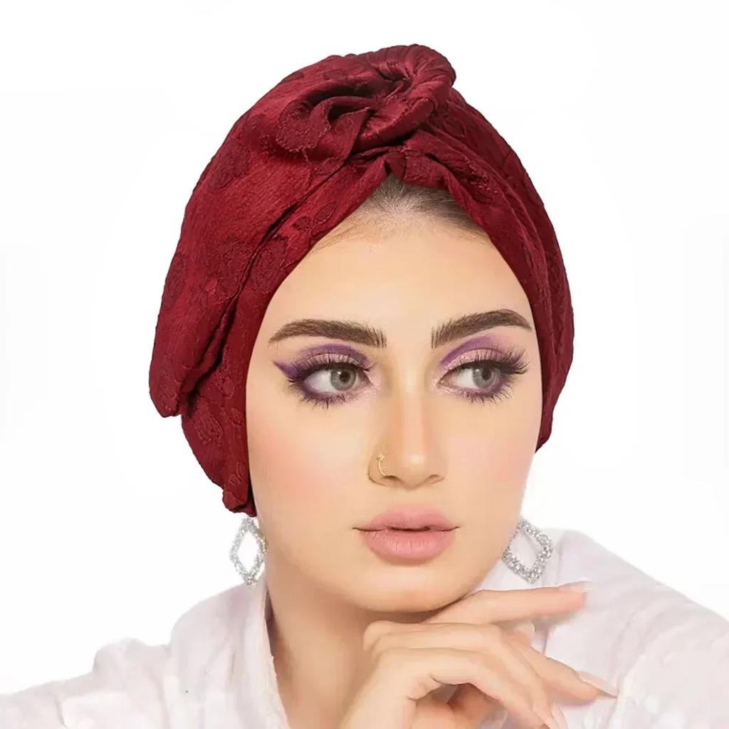 Women Sequin Knotted Turban Indian Hat Muslim Hijab Beanie Bonnet Hair Loss Headscarf Chemo Cap Headwear Bandanas Turbante Mujer