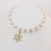 Pet Collar Cats Dogs Bell Pearl Necklace Star Snowflake Rhinestone Charm Small Medium Large Pets