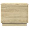 LED Coffee Table In Sonoma Oak 50 X 50 X 40 Cm