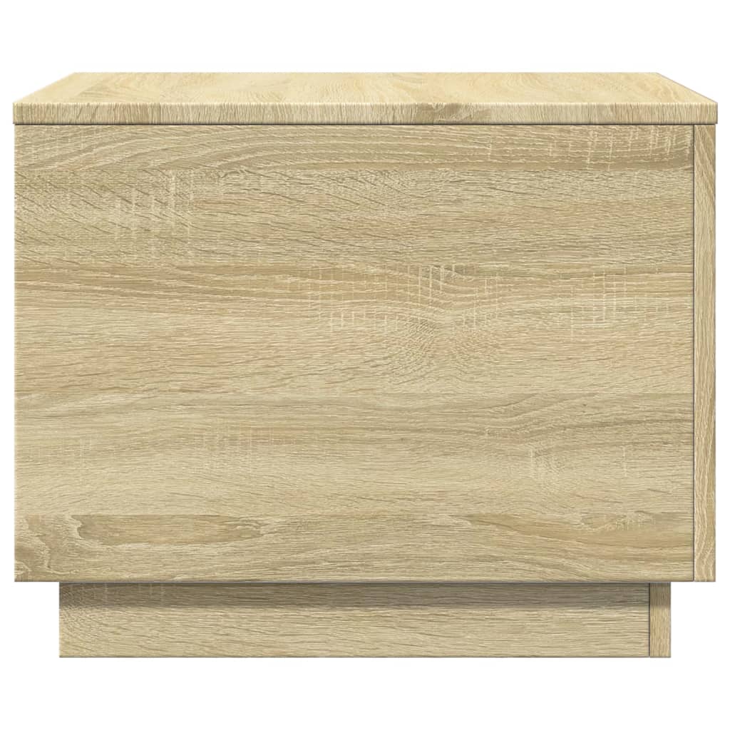 LED Coffee Table In Sonoma Oak 50 X 50 X 40 Cm