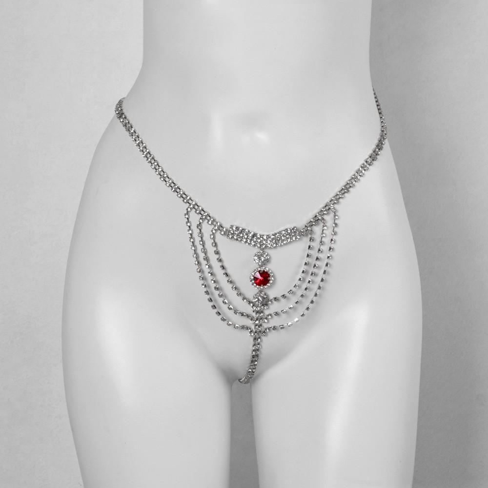 Lanț de corp cu ciucuri complet cu diamante pentru femei Lanț tanga cu strasuri Stil european Accesoriu de corp pentru club de noapte Plajă