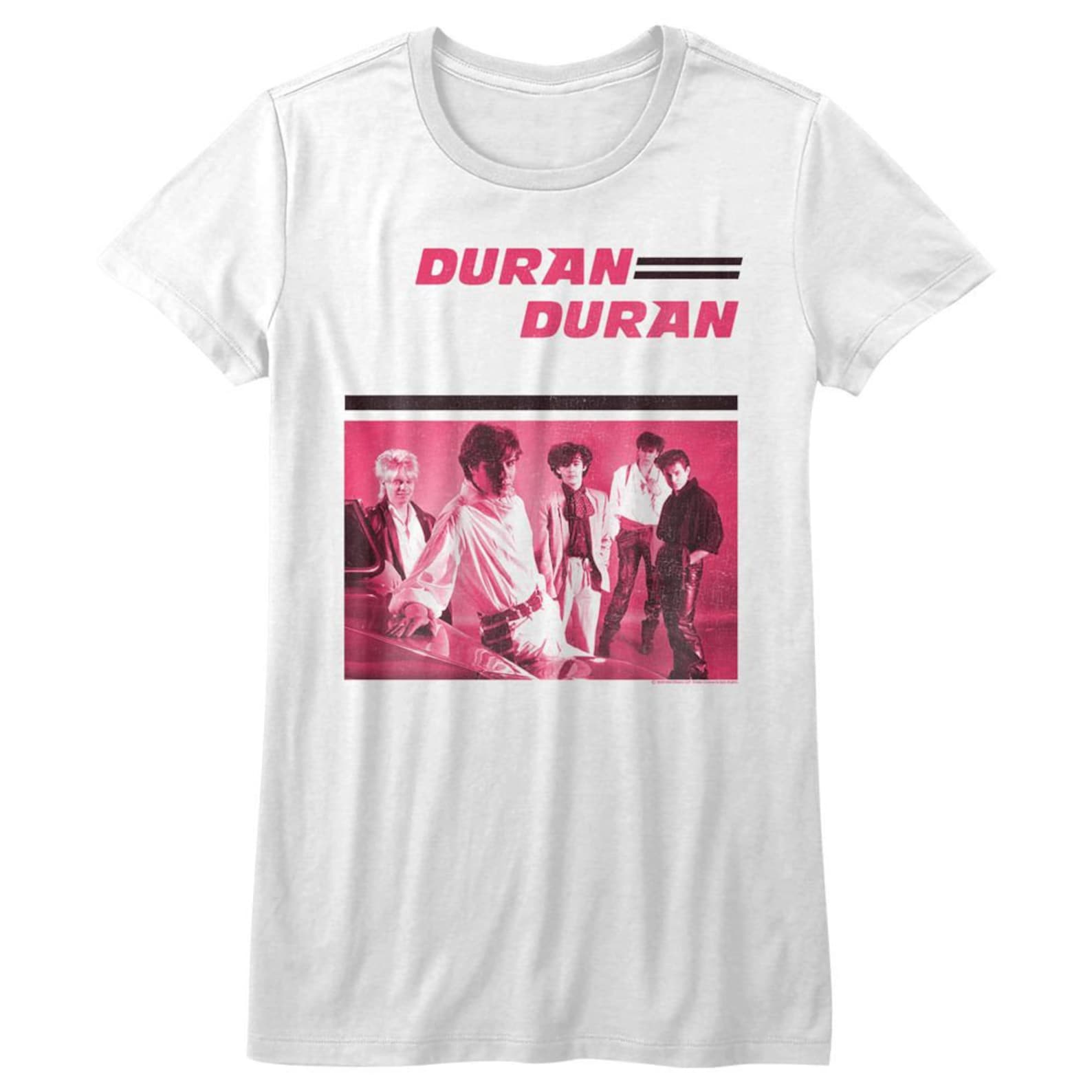 Duran Duran Pink Duran White Junior Women s T-Shirt M