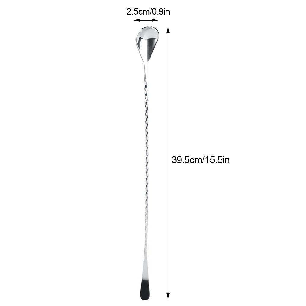 Stainless Steel Cocktail Stirring Spoon Teardrop Shape Drink Mixer Bar Spoon  Bartending