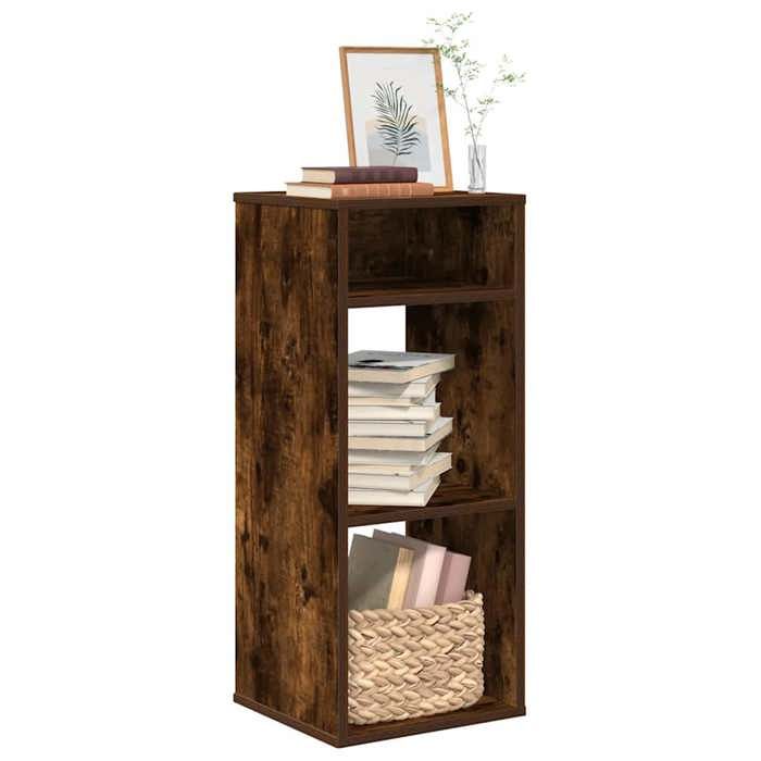 VidaXL Bibliothèque chêne fumé 34x31x80 cm bois d'ingénierie, armoire de rangement, étagère de rangement, unité de 860278