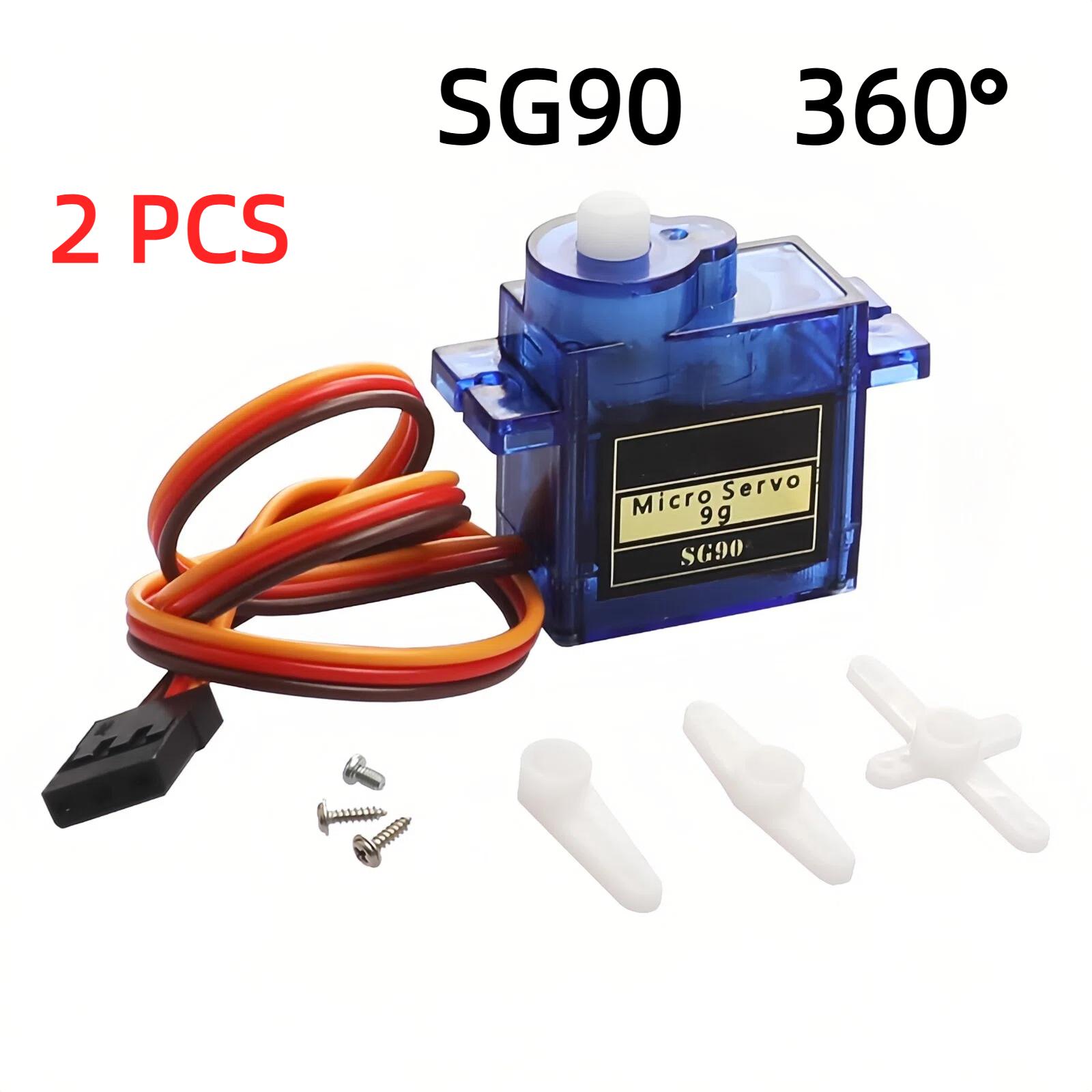 

2/4PCS SG90 MG90S 9G Micro Digital Servo Motor 180/360Degree Fixed-Wing Gear Servo Motor for Rc Helicopter Toy Airplane Aircraft