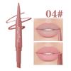 Dual Ended Lip Liner and Lipstick Pencil Retractable Design Long Lasting Smooth Application Waterproof Formula Suitable for Daily Use