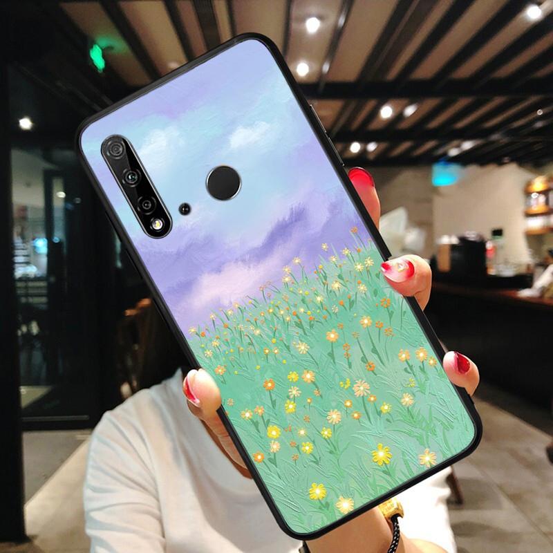 Hand Painted Flower Sceneary Phone Case For Huawei P50 Pro P30 P40 Lite P40Pro P20 Lite P10 Plus Mate 20 Pro Mate20 X