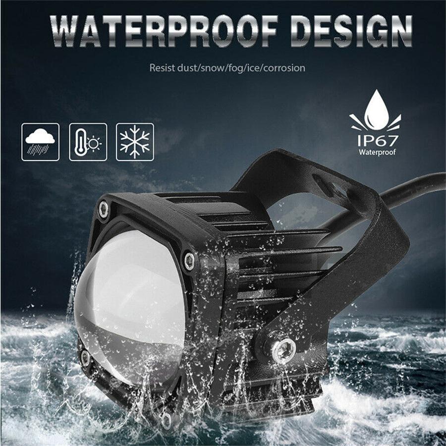 2Pcs 2" Square 20W LED Work Lights Spot Driving Fog Lamp For Car Truck Boat ATV