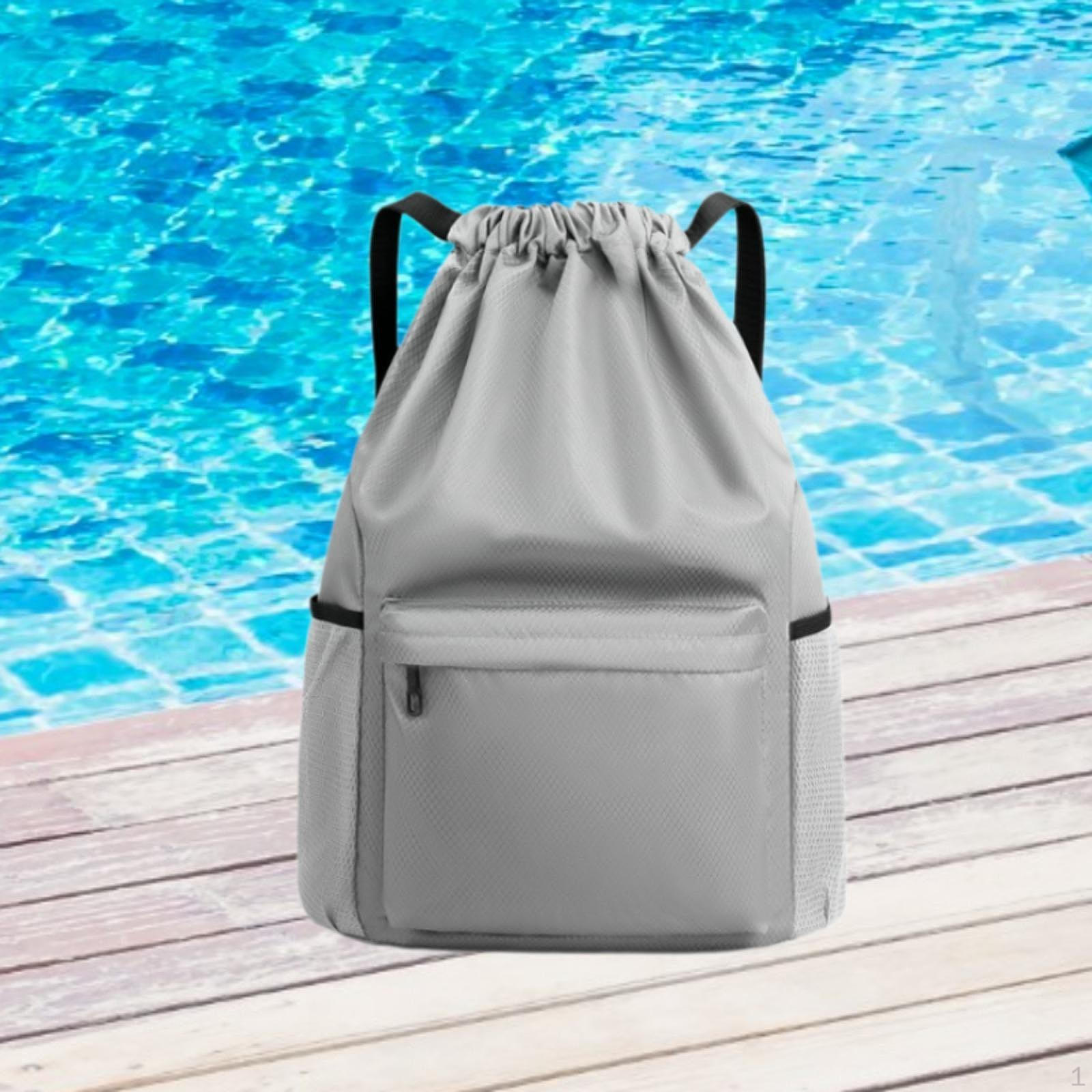 

Портативний рюкзак-органайзер для плавання зі шнурком, для дітей, пляжних жінок і чоловіків сірий колір
