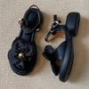 Mode Mittelhohe Absätze Damen Sandalen Sommer Blume Absatzschuhe Designer Klassische Slipper 2025 Neue Mode Schnalle Pumps Lässige Sandalen Damen