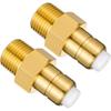 Pack of 2 Brass Thermals Safety Valves for Pressure Washer Pumps Featuring Overheat Protecting Ensuring Pumps Safety