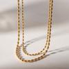 Youthway Fashions Stainless Steel Double Layer Millet Bead Necklace Prevent Allergy Charm Daily Jewelry High Quality Gift