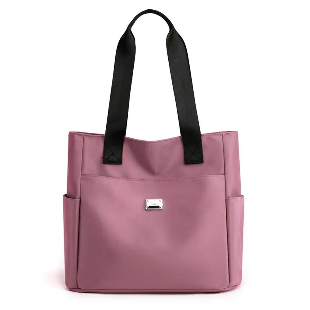 Large Capacity Handbag Shoulder Bag Lightweight Waterproof Nylon Shoulder Bag Tote Bags For Work School