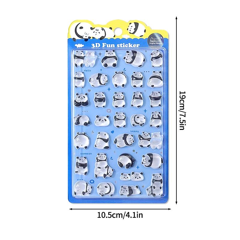 Nekoni 3D Cute Stickers Cartoon Animal Puff Sticker Diy Stickers For Scrapbooks Planner Journals Laptops Phone Case Decoration