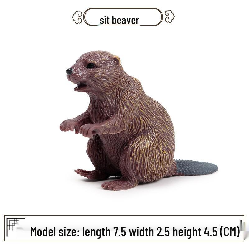 Miniatur-Dschungeltier-Simulationsspielzeug-Set: Reh, Fuchs, Eichhörnchen, Elch, Waschbär, Schwein, Kaninchen