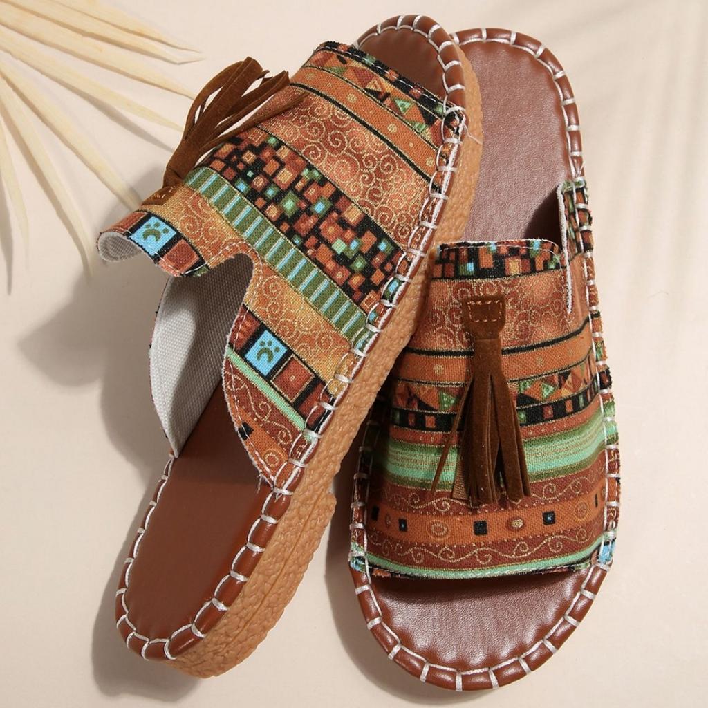 Summer New Bohemian Style Beach Women's Shoes Flat Slippers for Women