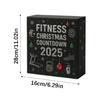 Contemporary Workout Themed Holiday Calendar Clear Acrylic Storage Container For Festival Fitness Surprises