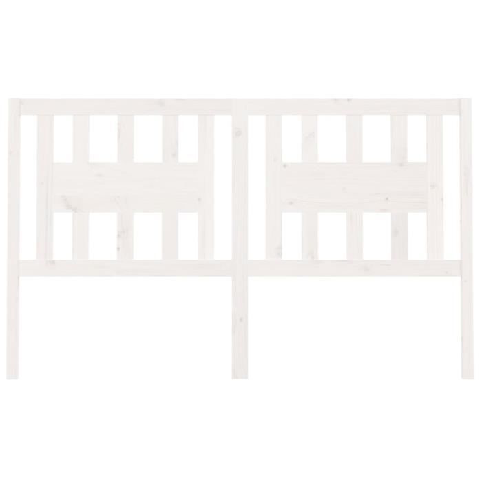 VidaXL Tête de lit Blanc 146x4x100 cm Bois massif de pin 818671