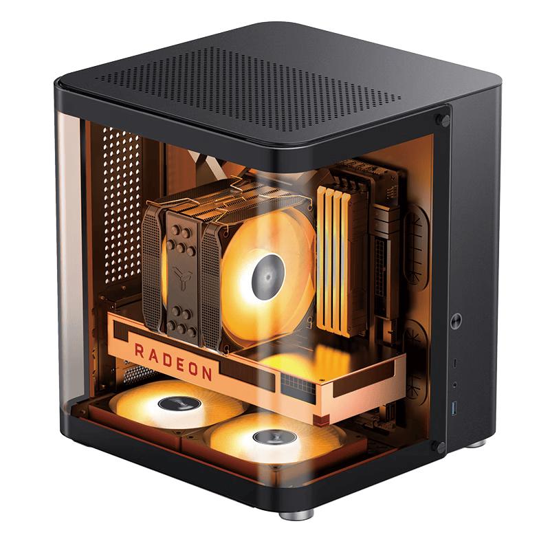 JONSBO TK-1 Черный Корпус для ПК MATX с Двойным Изогнутым Стеклом