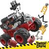Monster Truck - HW Bone Shaker Crush Cour - Noir - 1 mini-figurine incluse - À monter soi-même