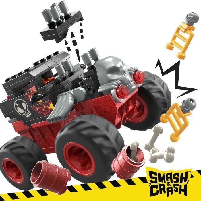 Monster Truck - HW Bone Shaker Crush Cour - Noir - 1 mini-figurine incluse - À monter soi-même