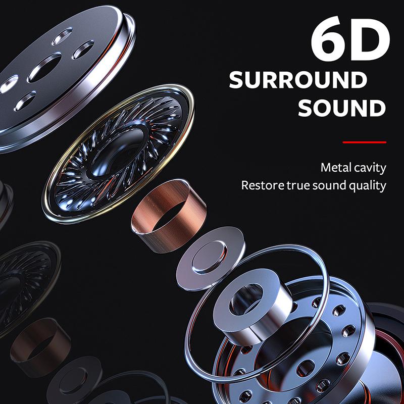 Wired Earphone 3.5mm AUX/Type C In-Ear HIFI 6D Surround Bass In-Ear Game Music Headsets With MIC For Samsung Huawei Xiaomi PC