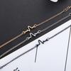 3 Pcs New Listing Fashion Personality Simple Design Heart Rate Electrocardiogram Chart Lightning Bracelet Couple Bracelet