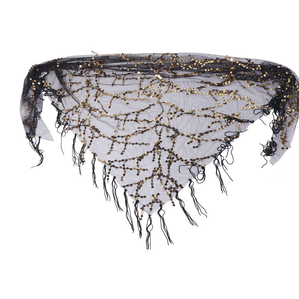 Glänzende Pailletten Bauchtanz Hüfttuch Quaste Damen Taillenkette Tanzrock Hüftgürtel Lateintänzerin