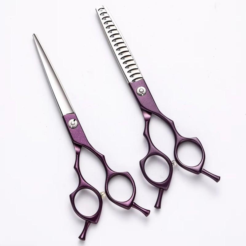 Professional Pet Grooming Scissors Set Dogs Cats Straight Thinning Curved Blades With Carry Case
