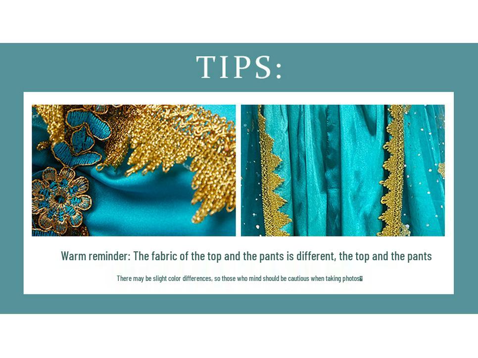 Costum de dans popular Prințesa Jasmine 2025 pentru copii mici - Set exotic stil Dunhuang pentru spectacol pe scenă