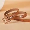 Women'S Belt Leather Fashion Pin Buckle Thin Belt Women'S Casual Decoration Women'S Belt 2.0Cm