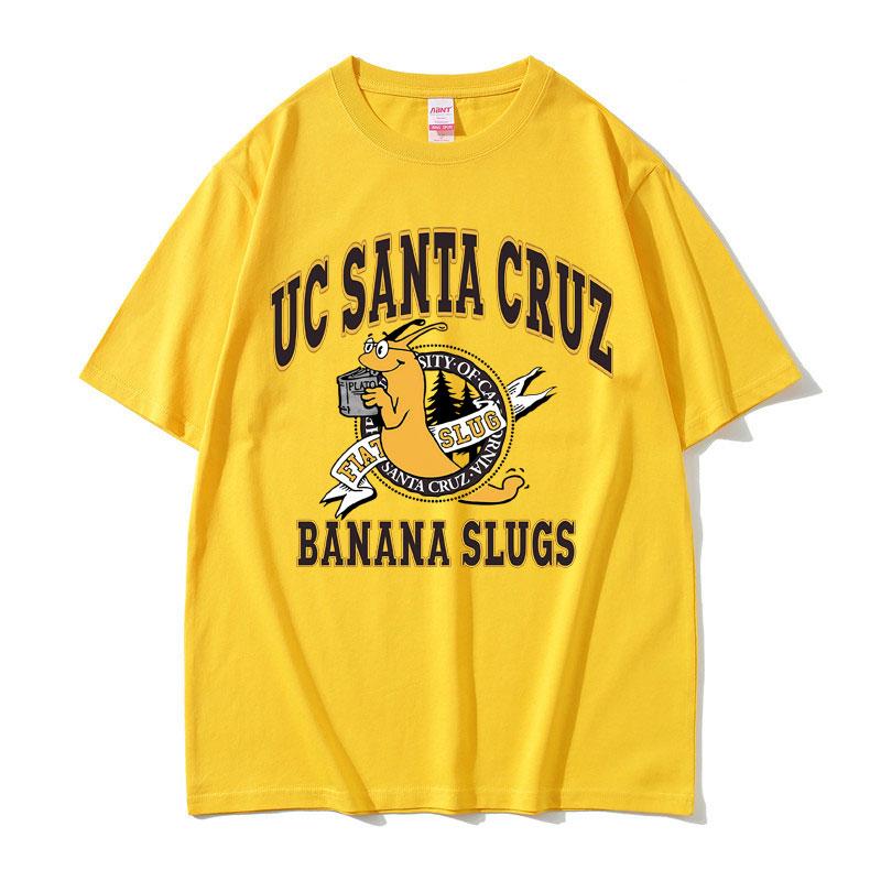Famous Director Quentin Tarantino Movie Pulp Fiction Jhon Travolta Banana Slugs Same Style Tshirt Men Women Casual Loose T-shirt