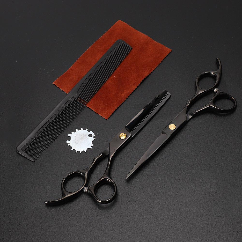 6 Inch Professional Hair Cutting Thinning Scissors Salon Barber Hairdressing Shears Black