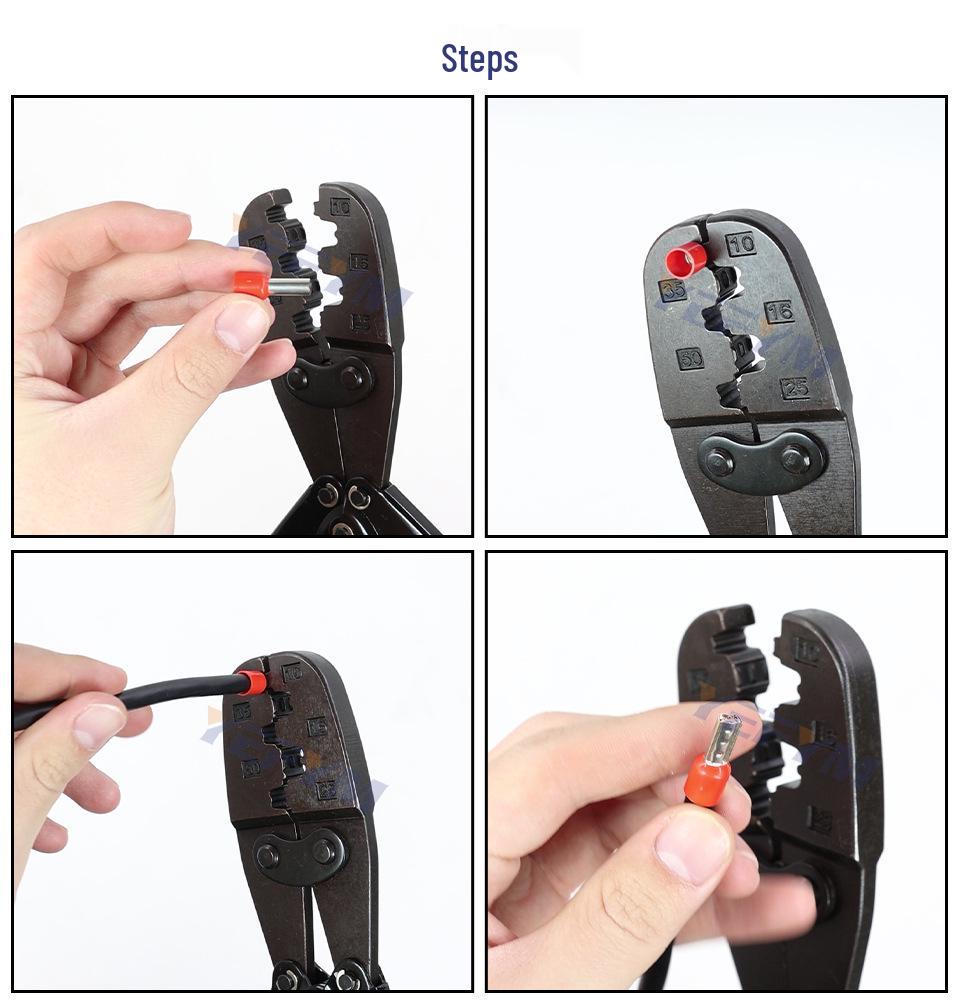 Multipurpose Needle-Shaped Crimping Pliers for 10-150 Mm² Terminals