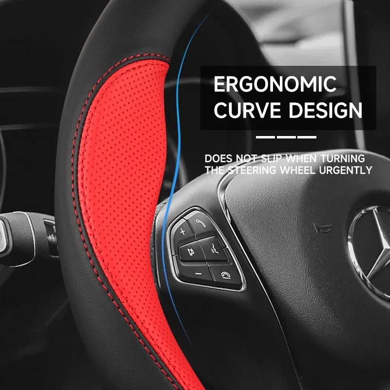 Pokrowiec na kierownicę do samochodu BMW M X1 X3 X5 X6 G20 G30 E39 E46 E87 E90 E92 F10 F15 F30 Włókno węglowe Zamsz Skóra Akcesoria