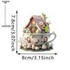 Christmas Coffee Cup Ornaments Coffee Mug Decorative Tree Hanging 2025 Xmas Navidad 2026 New Year Easter Bunny Party Supplies