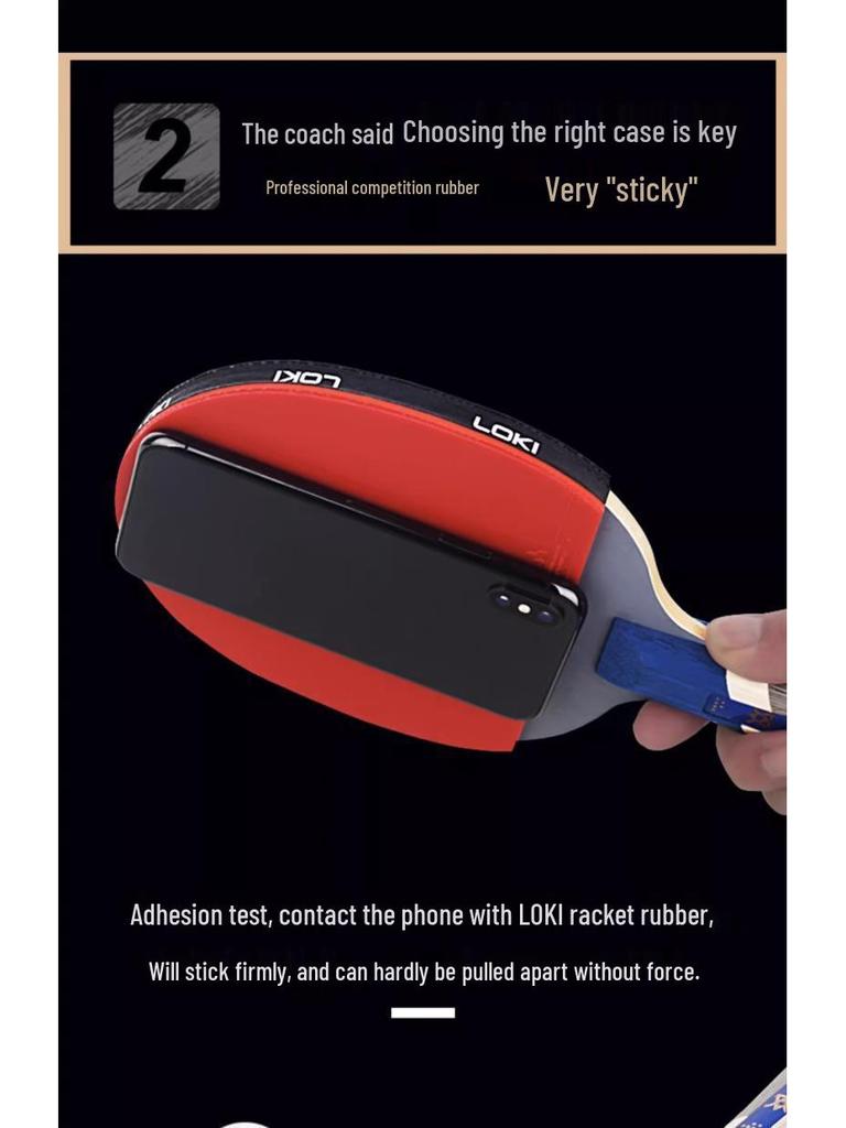 LOKI Rakietka do tenisa stołowego Thor Seria E6 - Trening pętli i szybkiego ataku, Łatwy start (7, 8, 9 Gwiazdek)