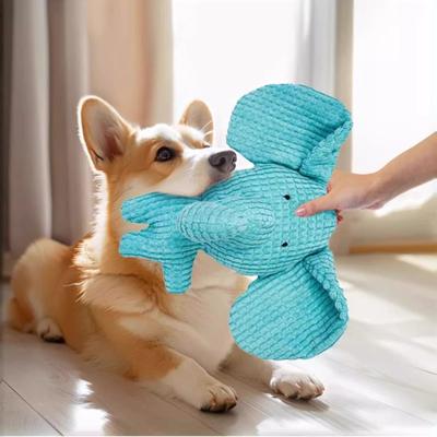 Hundespielzeug für aggressive Kauer, Hundekauspielzeug, Quietschendes Plüschhundespielzeug für Welpen, Interaktives Stofftier-Plüschkauspielzeug mit Quietschern (# 01)