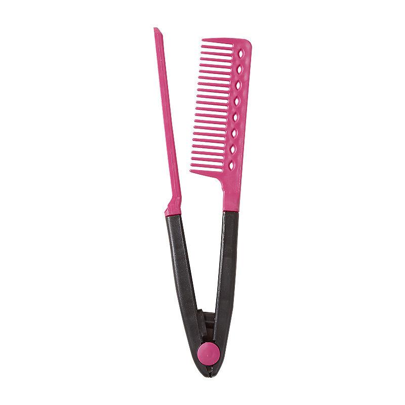 V Shape Hair Straightening Comb Heat Resistant Hair Styling Comb for Home Travel Beauty Hairdressing Tools GZW