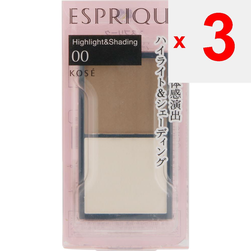 Kose ESPRIQUE Highlighter & Shading 00 4.5g Cheek Rouge, Highlighter, Shading Apply the Light Color On the High Cheeks and from the Forehead To the Br