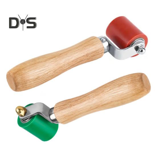Silicone Seam Roller with Wooden Handle Ergonomic Design Durable Structure Heat-Resistant Portable Quick Pressing Roller