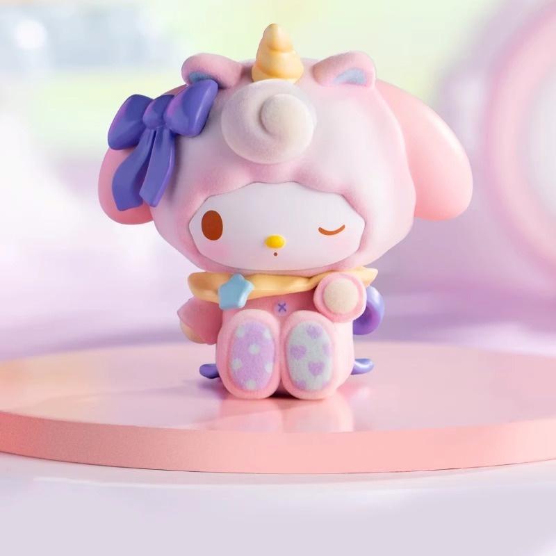 San Rio Fantasy Park Blind Box Series Kuromi Pacha Dog Cinnamoroll Lovely Characters Collectible Handmade Ornament Girl Gift Idea