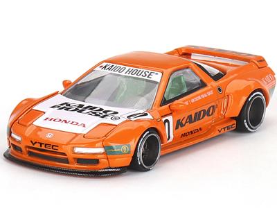 NSX Kaido Racing V1 Orange with White Hood by Jun Kaido House Special Diecast Model Car by Mini GT KHMG119 (Designed Imai) 1/64