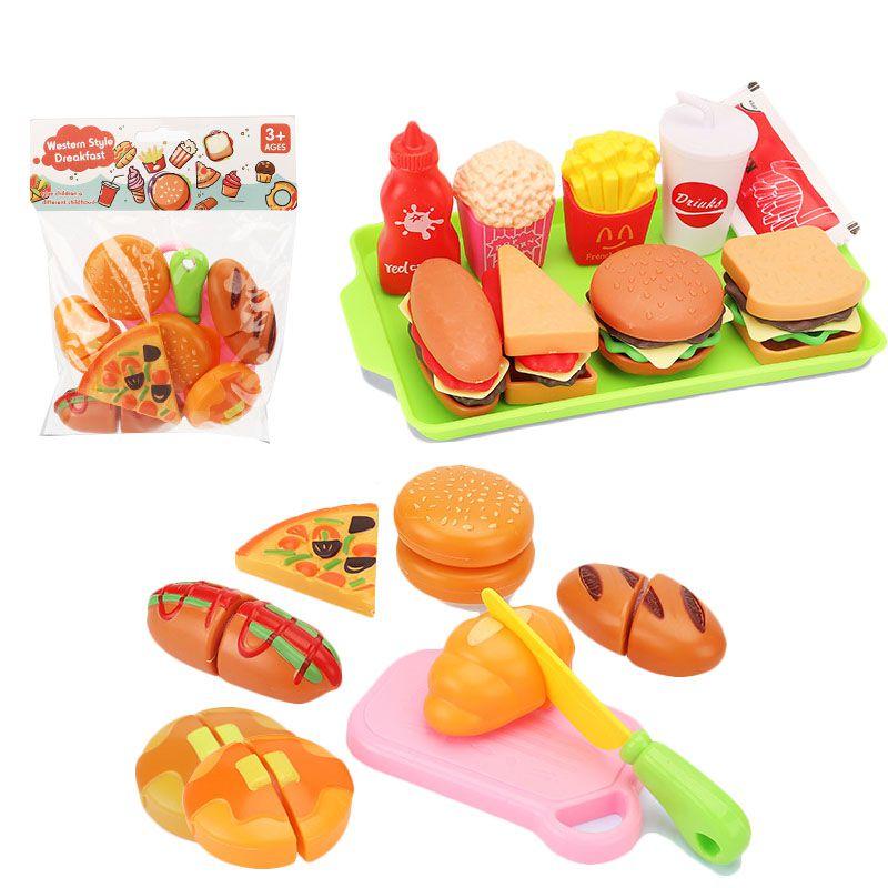 Creative Simulation Play Food Set For Kids Featuring Sandwich Burger And Fries