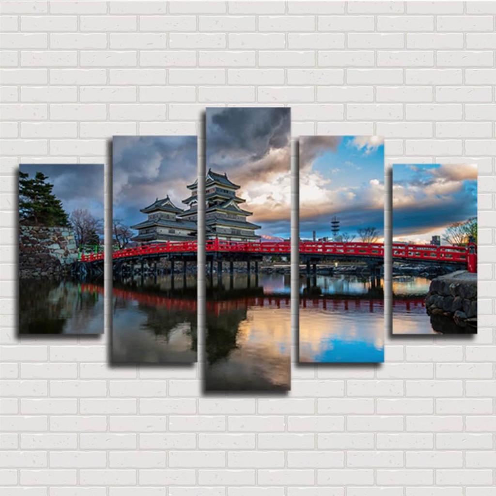5 Panel Canvas Wall Art Decor For Office Bedroom Interior Walls
