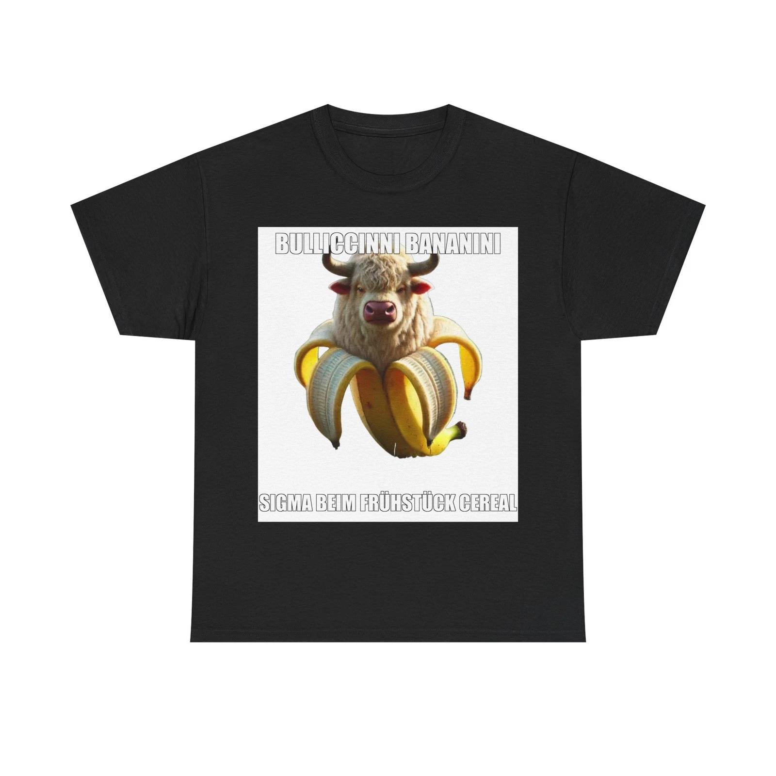 Bulliccinni Bananini Unisex T-Shirt | Brainrot Meme Shirt Funny Viral Internet H L
