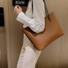 Monochromatic PU Shoulder Bag for Women Versatile Bag Minimalist Design Large Capacity Elegant and High Quality Leisure New